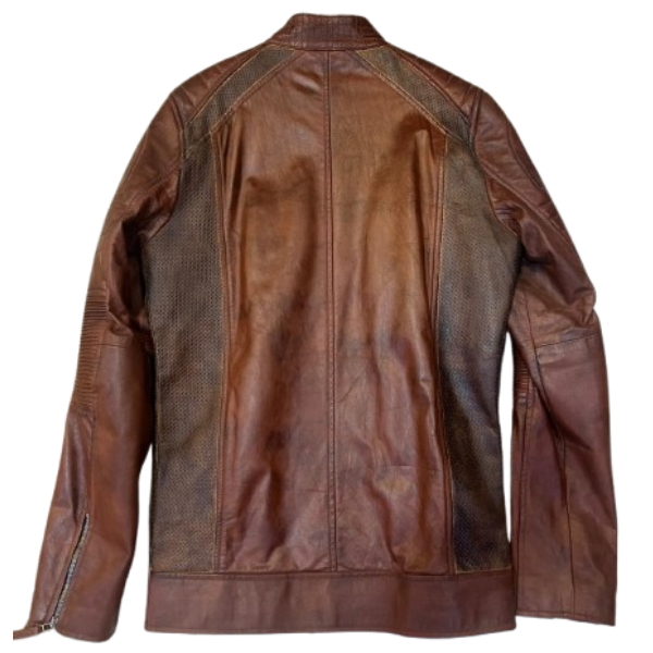 Menβs Cafe Racer Retro Vintage Jacket - Image 2