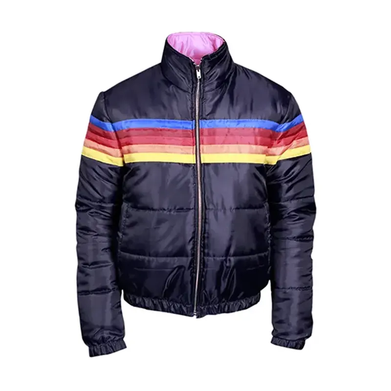 Aviator Nation Two in One Pink Black Puffer Jacket - Image 9