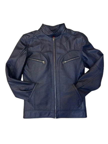 Men’s Black J9 Distressed Leather Jacket