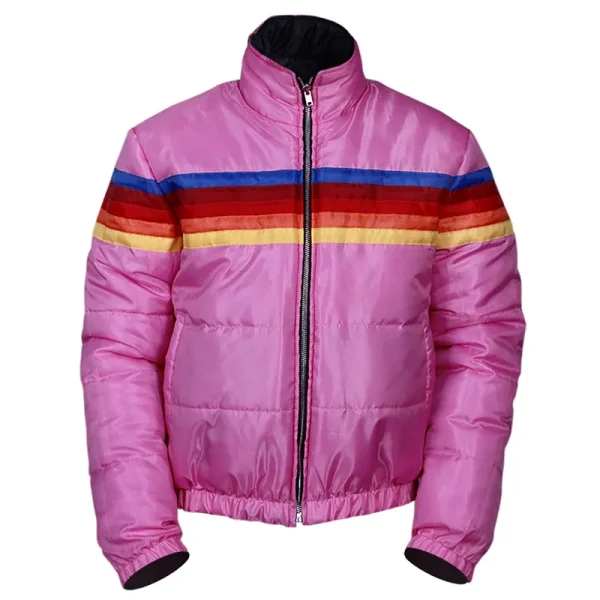 Aviator Nation Two in One Pink Black Puffer Jacket