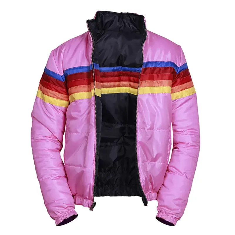 Aviator Nation Two in One Pink Black Puffer Jacket - Image 2