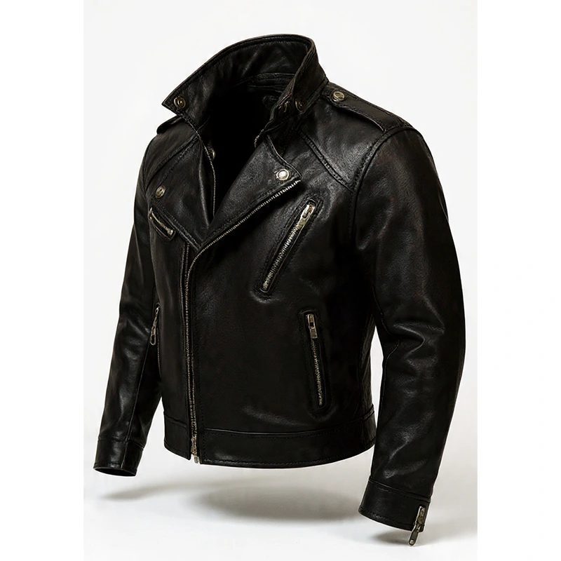 Biker Genuine Cowhide Leather Jacket