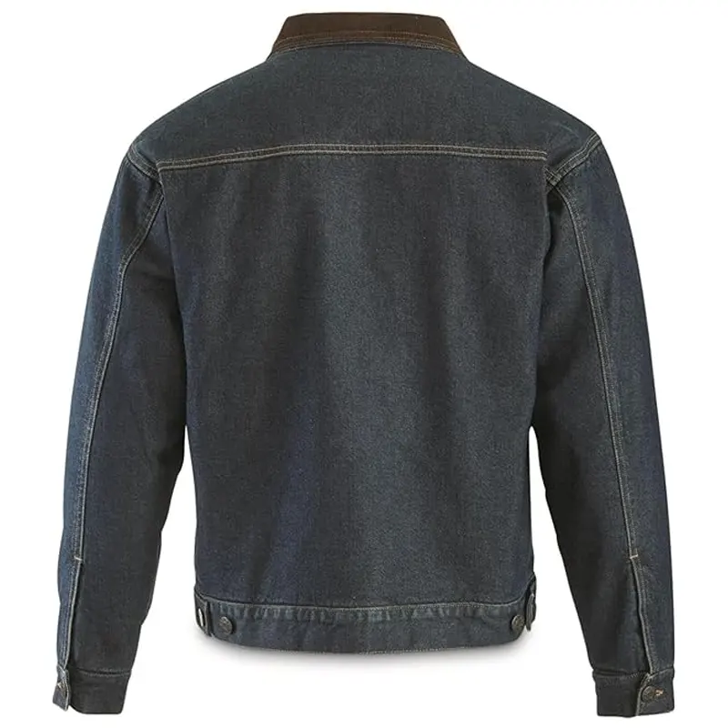 Men's Quilt Lined Denim Jean Jacket - Image 2