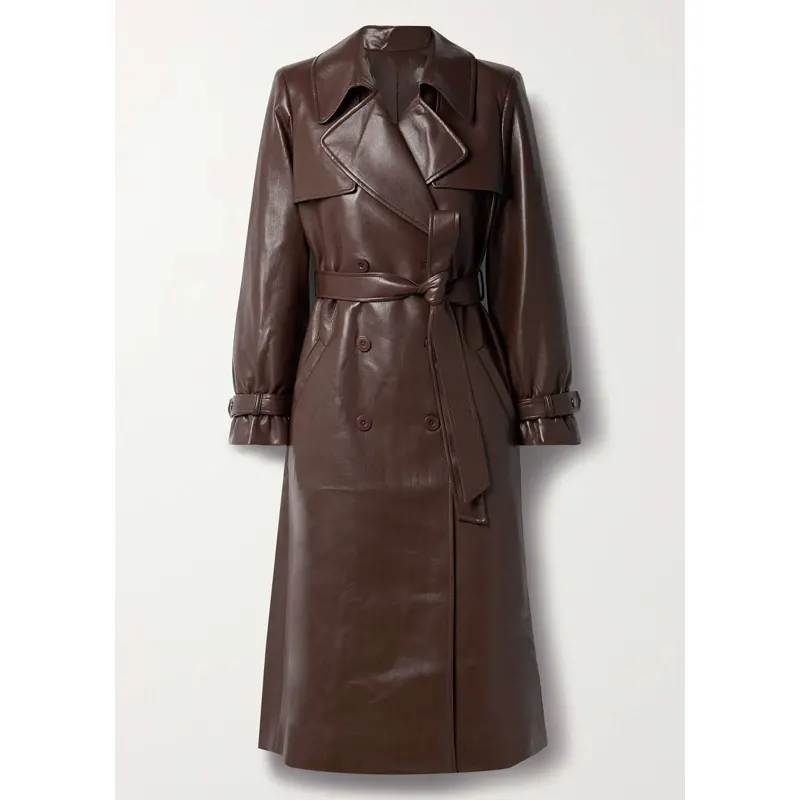 Elicia Vegan Leather Trench Coat