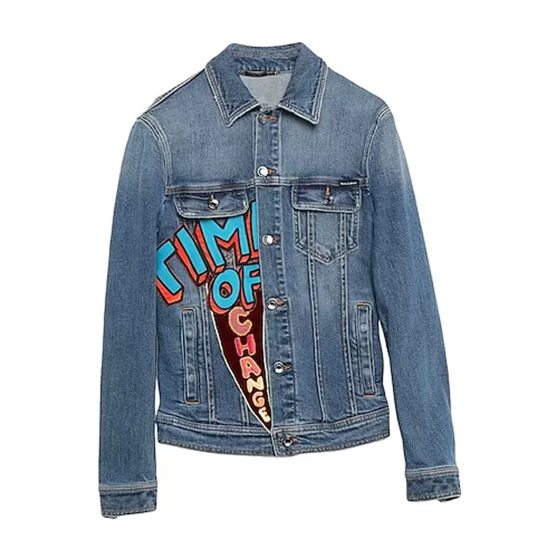 Fashionable Blue Denim Jean Jacket