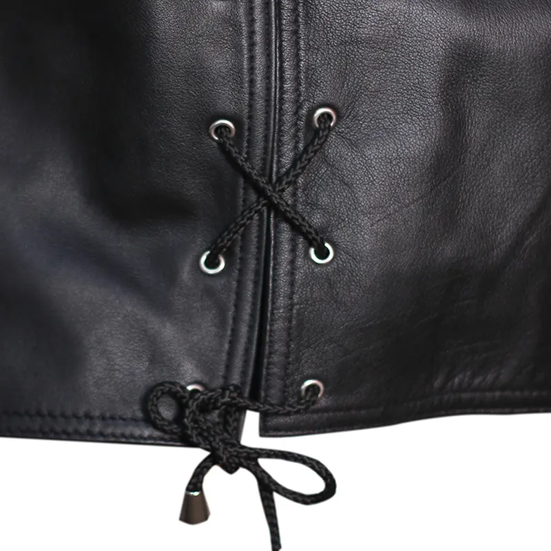 Heels 2021 Jack Spade Black Leather Vest - Image 7