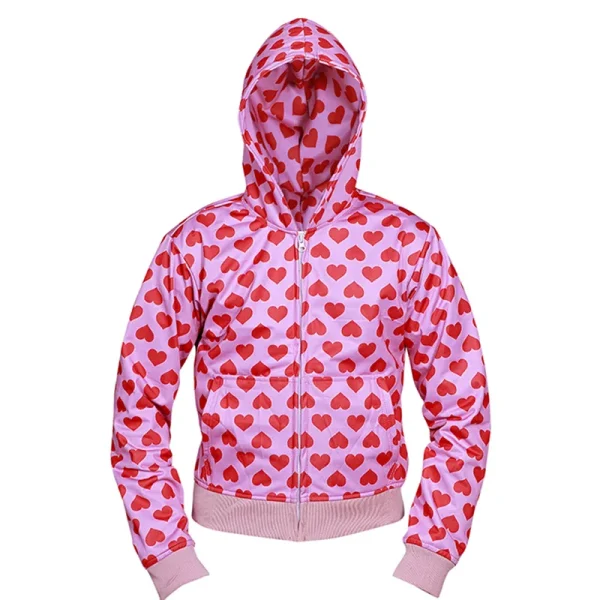 Jennifer´s Body Check Pink Heart Hoodie