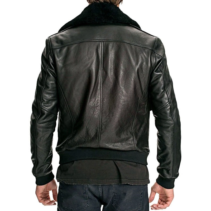 Men Air Force Leather Bomber Jacket - Image 2