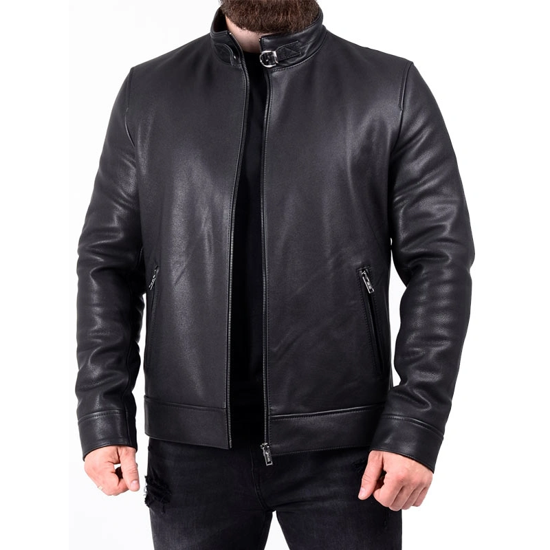 Men's Genuine Leather Biker Jacket