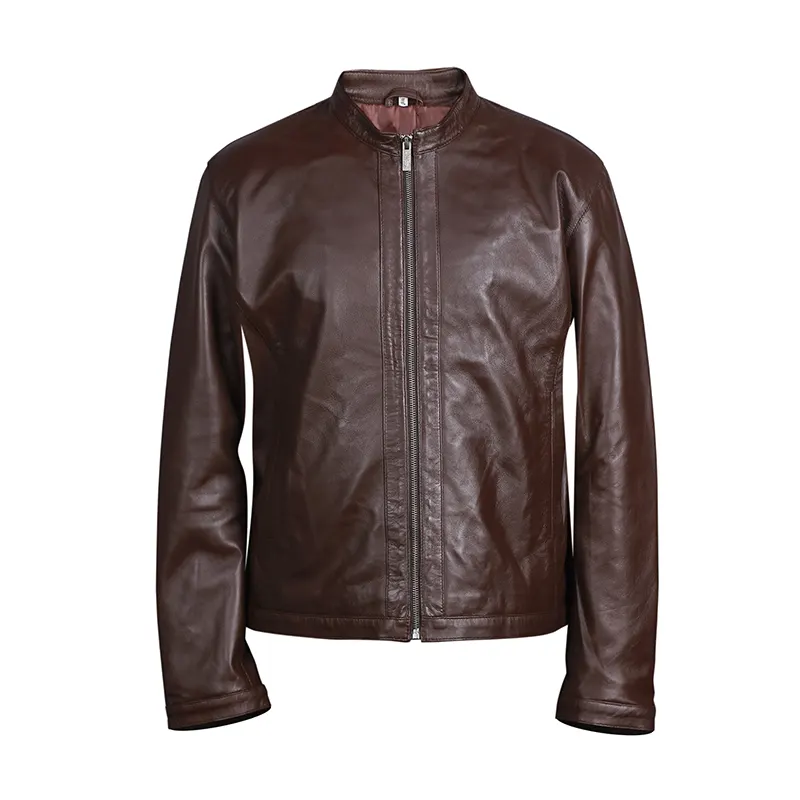 Men’s Chocolate Brown Biker Leather Jacket