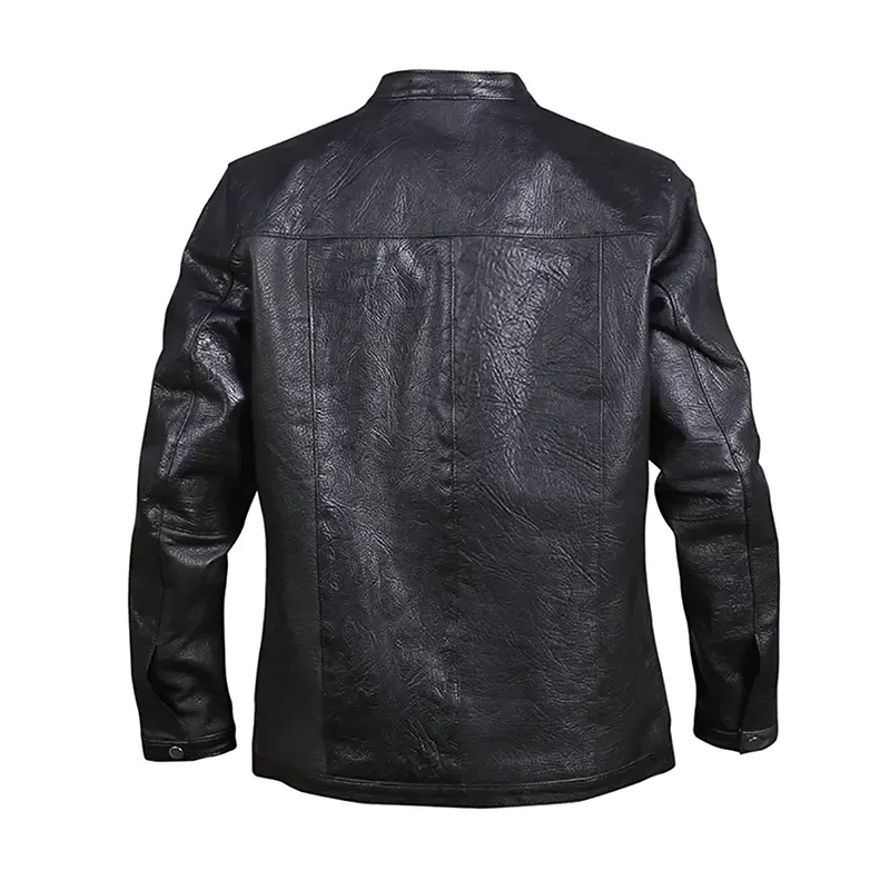 Men's Business Casual Slim Leather Jacket - Image 2