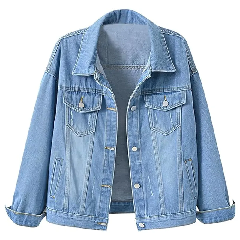 Relaxed Fit Casual Jean Trucker Jacket